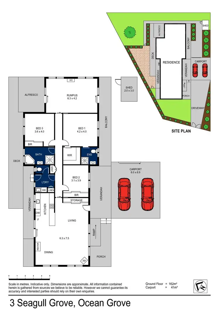 Floorplan of Homely house listing, 3 Seagull Grove, Ocean Grove VIC 3226