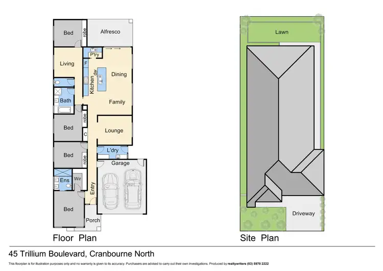 Floorplan of Homely house listing, 45 Trillium Boulevard, Cranbourne North VIC 3977