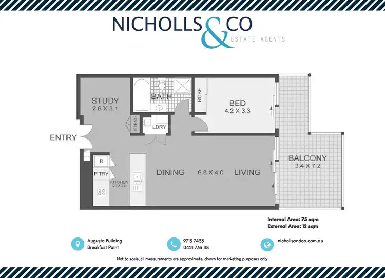 Floorplan of Homely apartment listing, 211/7-11 Magnolia Drive, Breakfast Point NSW 2137