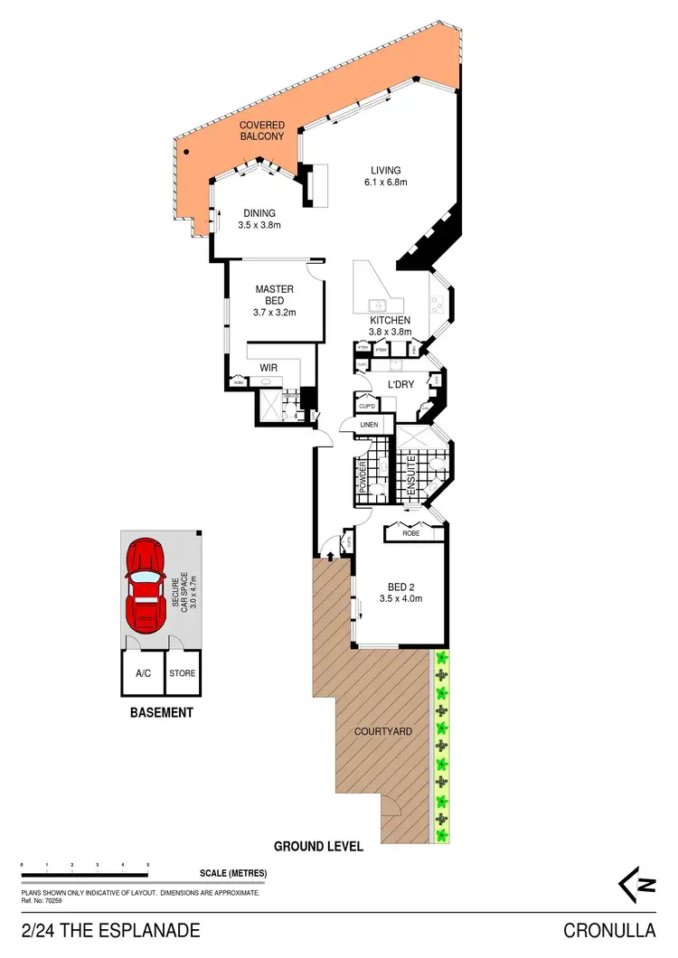 Floorplan of Homely apartment listing, 2/24 The Esplanade, Cronulla NSW 2230