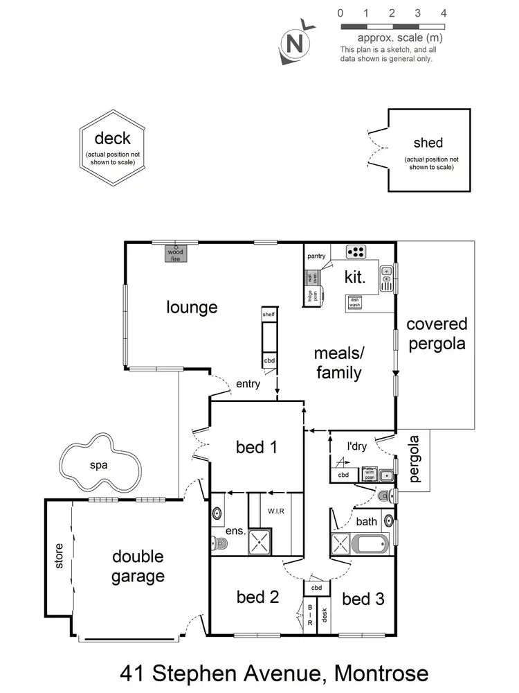 Floorplan of Homely house listing, 41 Stephen Avenue, Montrose VIC 3765