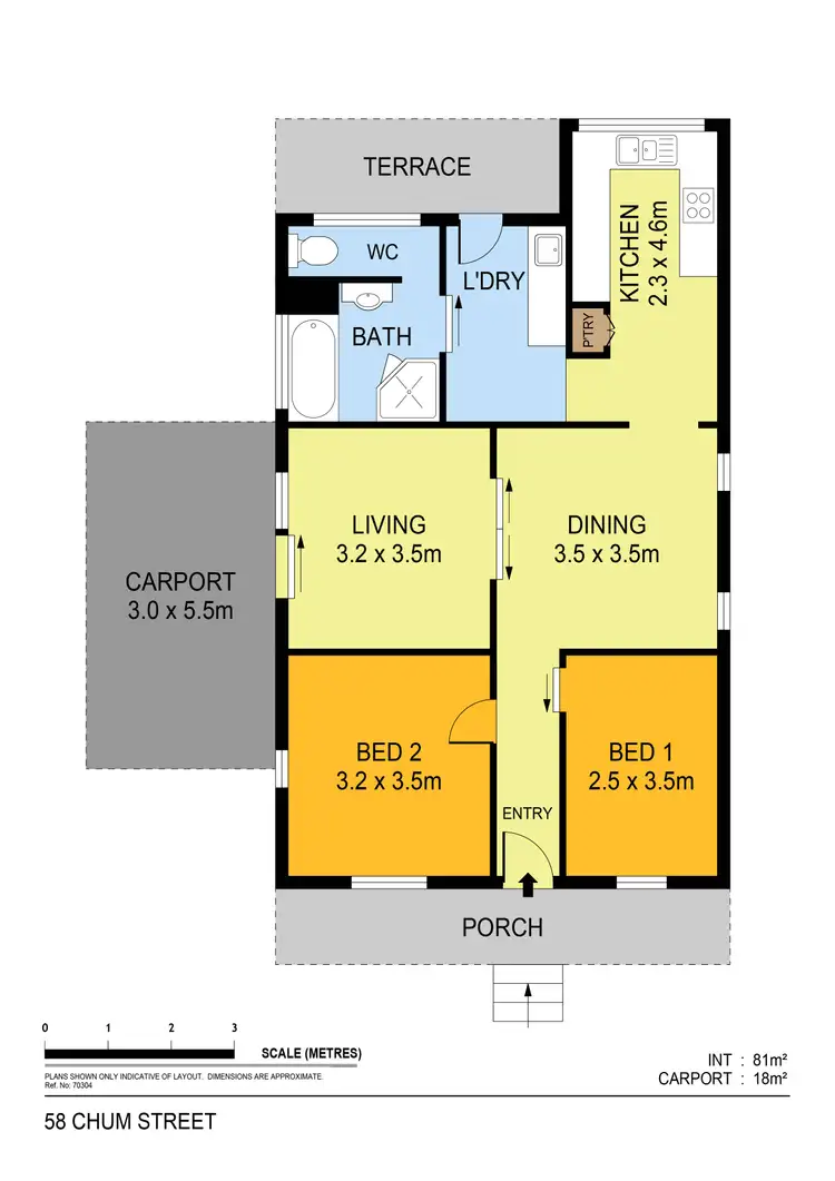Floorplan of Homely house listing, 58 Chum Street, Golden Square VIC 3555