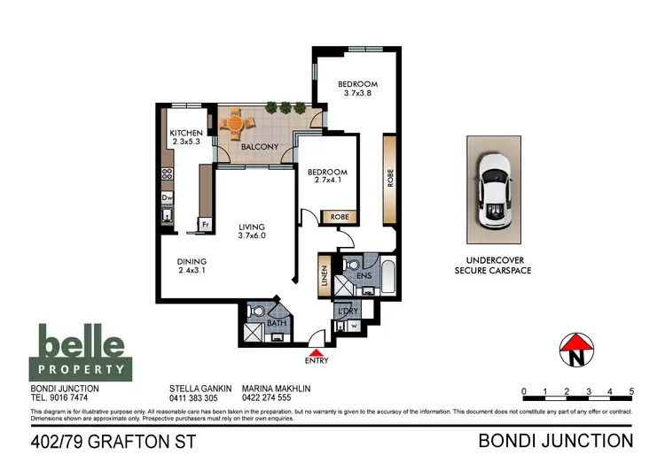 Floorplan of Homely apartment listing, 402/79 Grafton Street, Bondi Junction NSW 2022