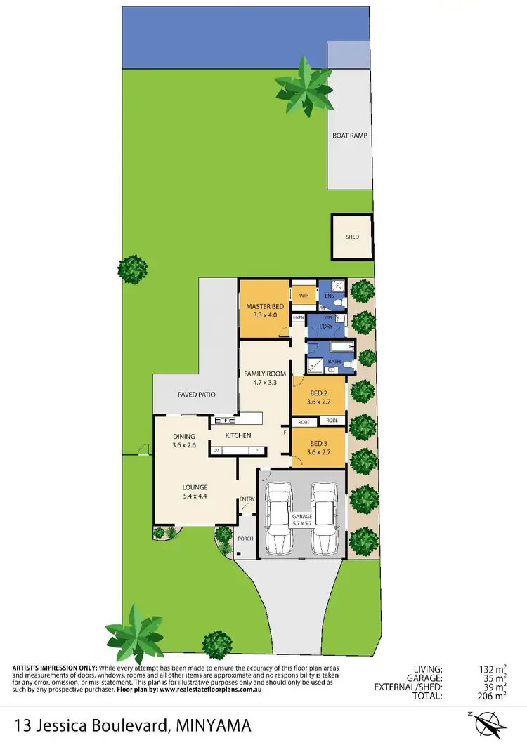 Floorplan of Homely house listing, 13 Jessica Boulevard, Minyama QLD 4575
