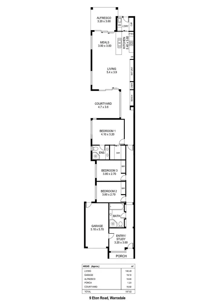 Floorplan of Homely house listing, 9 Eton Avenue, Warradale SA 5046