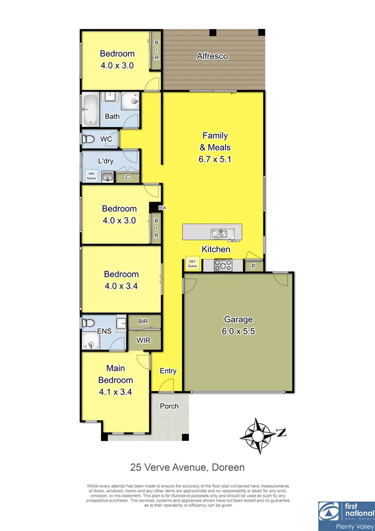 Floorplan of Homely house listing, 25 Verve Avenue, Doreen VIC 3754