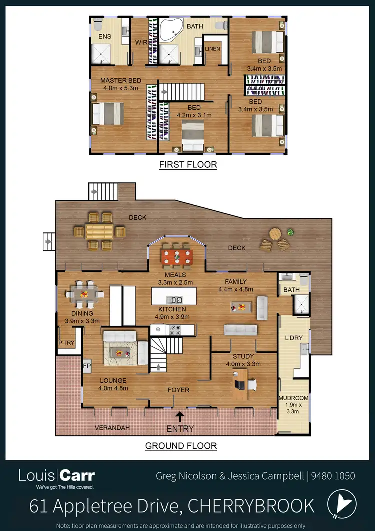 Floorplan of Homely house listing, 61 Appletree Drive, Cherrybrook NSW 2126