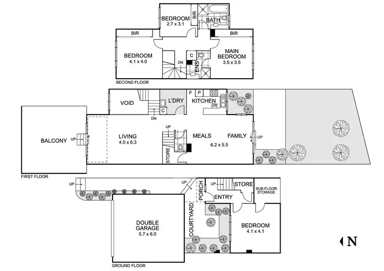 Floorplan of Homely townhouse listing, 3/30-32 Larkspur Avenue, Doncaster VIC 3108