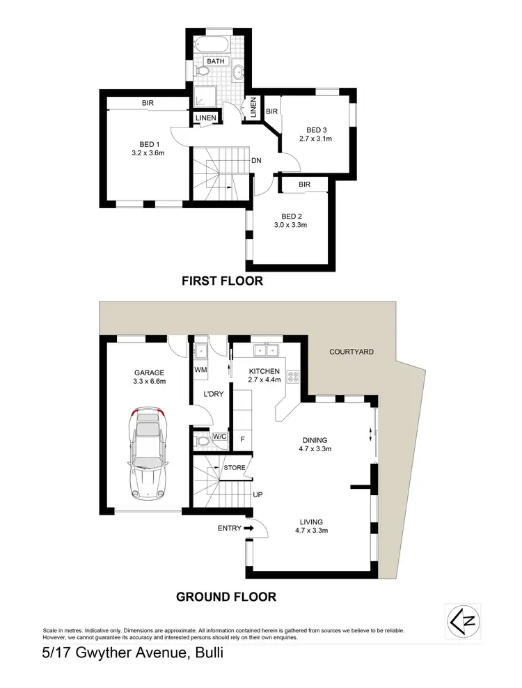 Floorplan of Homely townhouse listing, 5/17 Gwyther Avenue, Bulli NSW 2516