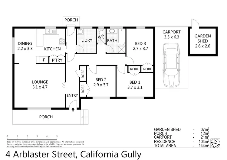 Floorplan of Homely house listing, 4 Arblaster Street, California Gully VIC 3556