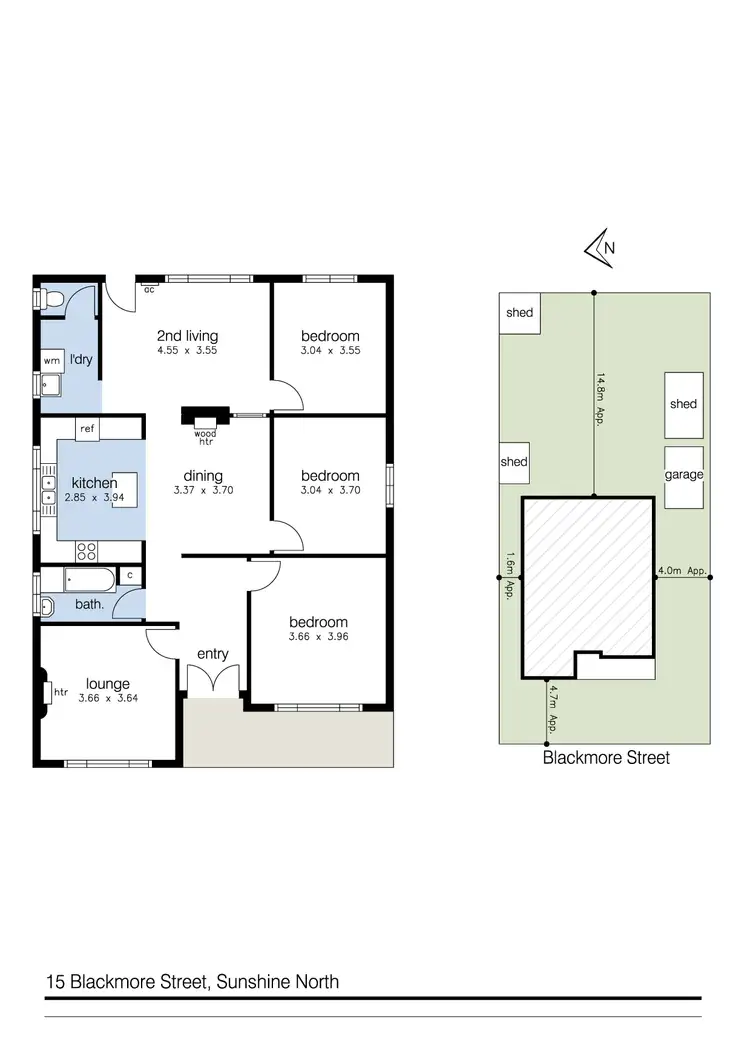 Floorplan of Homely house listing, 15 Blackmore Street, Sunshine North VIC 3020