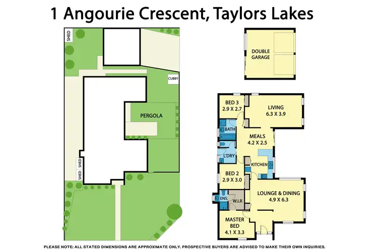 Floorplan of Homely house listing, 1 Angourie Crescent, Taylors Lakes VIC 3038