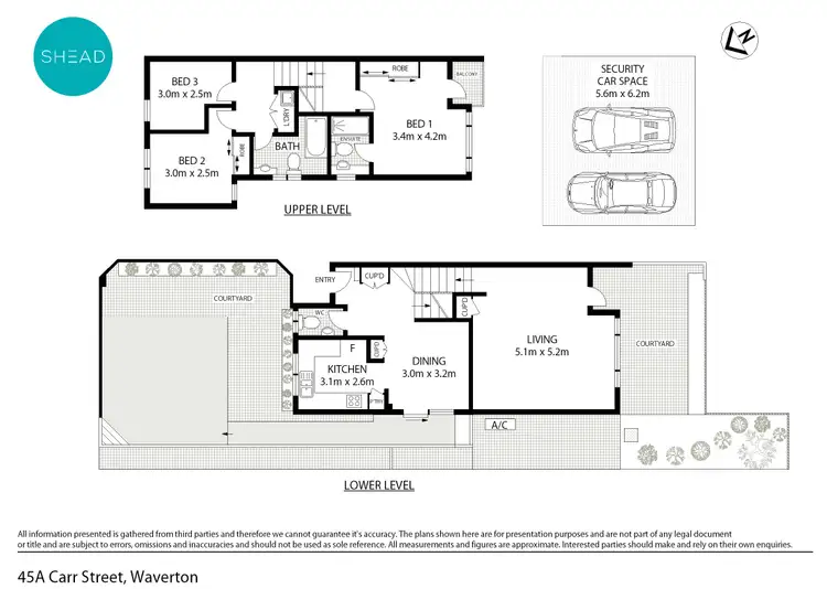 Floorplan of Homely townhouse listing, 45A Carr Street, Waverton NSW 2060
