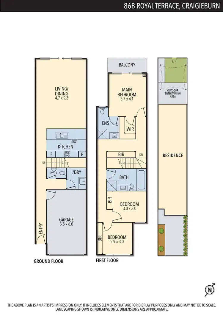 Floorplan of Homely townhouse listing, 86B Royal Terrace, Craigieburn VIC 3064
