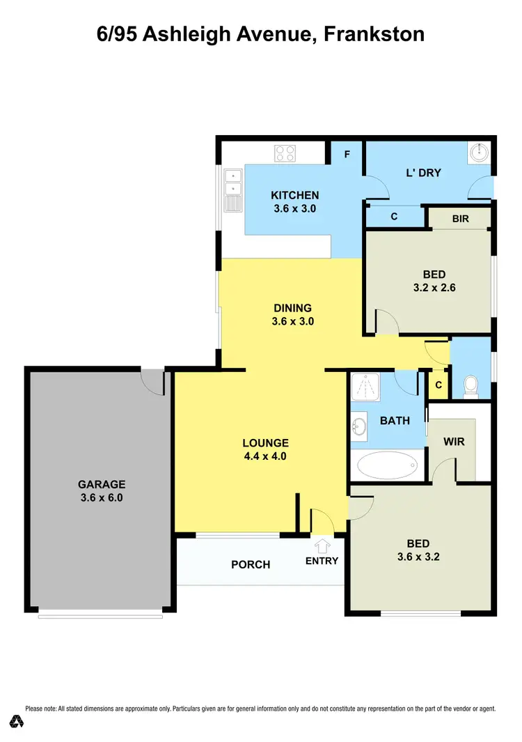 Floorplan of Homely unit listing, 6/95 Ashleigh Avenue, Frankston VIC 3199