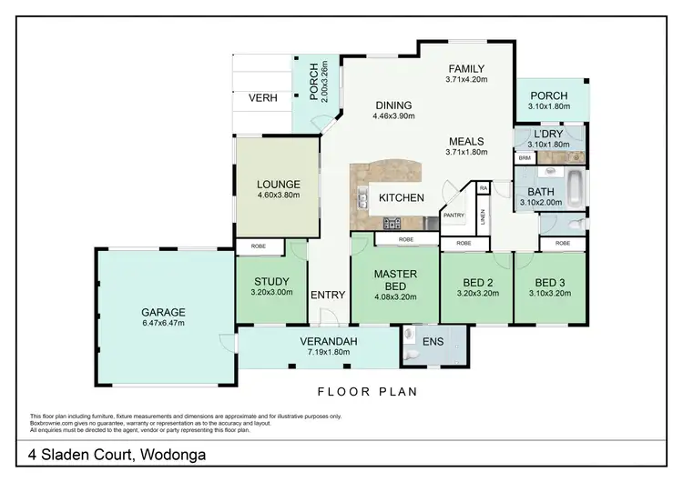 Floorplan of Homely house listing, 4 Sladen Court, Wodonga VIC 3690