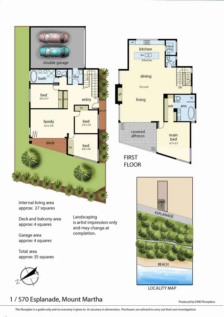 Floorplan of Homely townhouse listing, 1/570 Esplanade, Mount Martha VIC 3934
