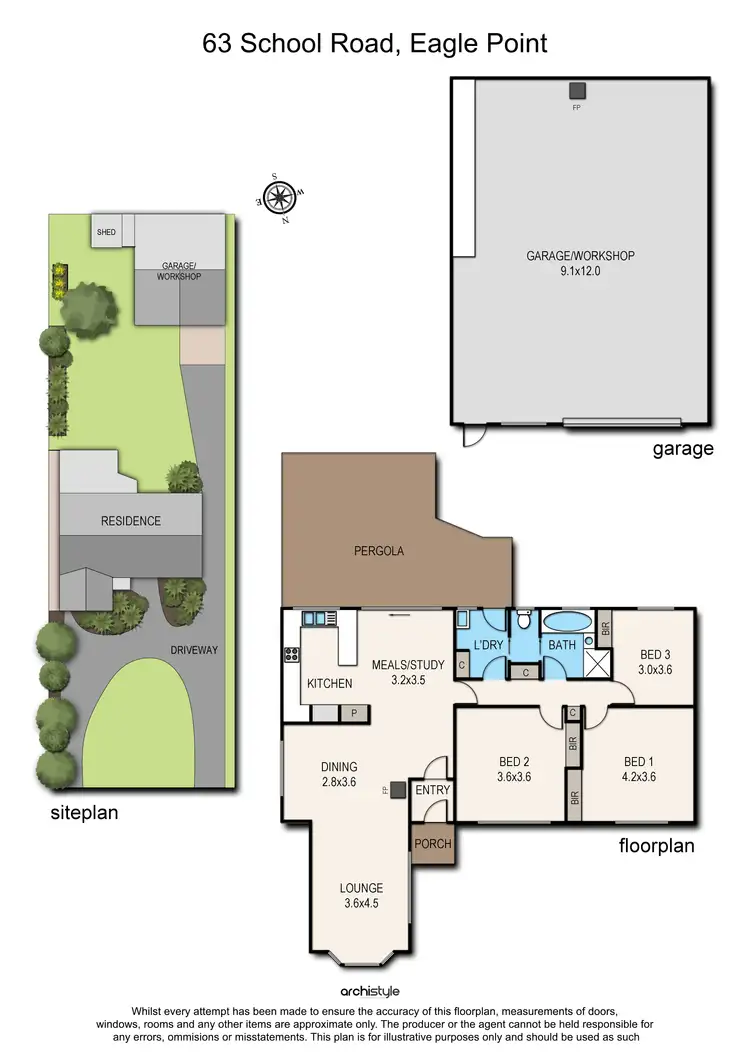 Floorplan of Homely house listing, 63 School Road, Eagle Point VIC 3878