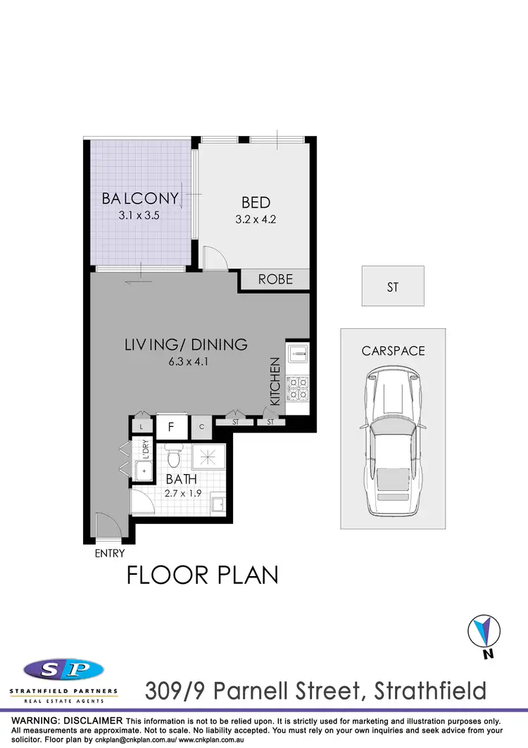 Floorplan of Homely apartment listing, 309/9-11 Parnell Street, Strathfield NSW 2135