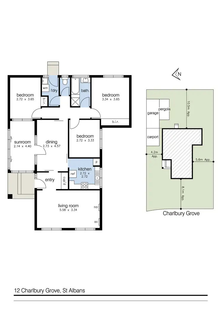 Floorplan of Homely house listing, 12 Charlbury Grove, St Albans VIC 3021