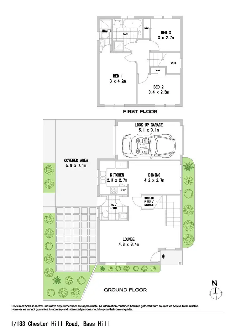 Floorplan of Homely townhouse listing, 1/133 Chester Hill Road, Bass Hill NSW 2197