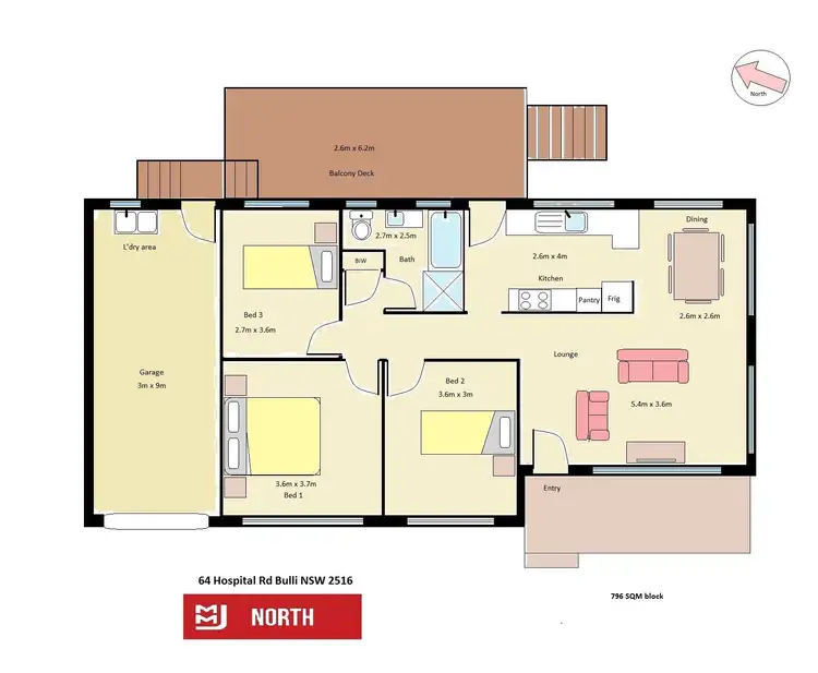 Floorplan of Homely house listing, 64 Hospital Road, Bulli NSW 2516