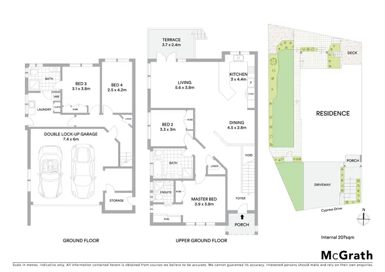 Floorplan of Homely house listing, 1/2B Cypress Drive, Lugarno NSW 2210