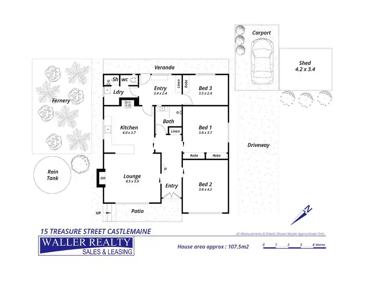 Floorplan of Homely house listing, 15 Treasure Street, Castlemaine VIC 3450