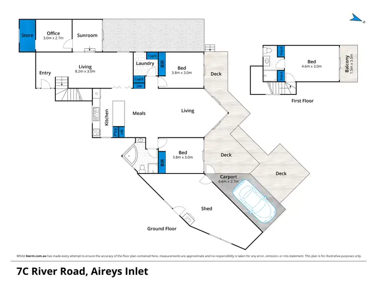 Floorplan of Homely house listing, 7C River Road, Aireys Inlet VIC 3231