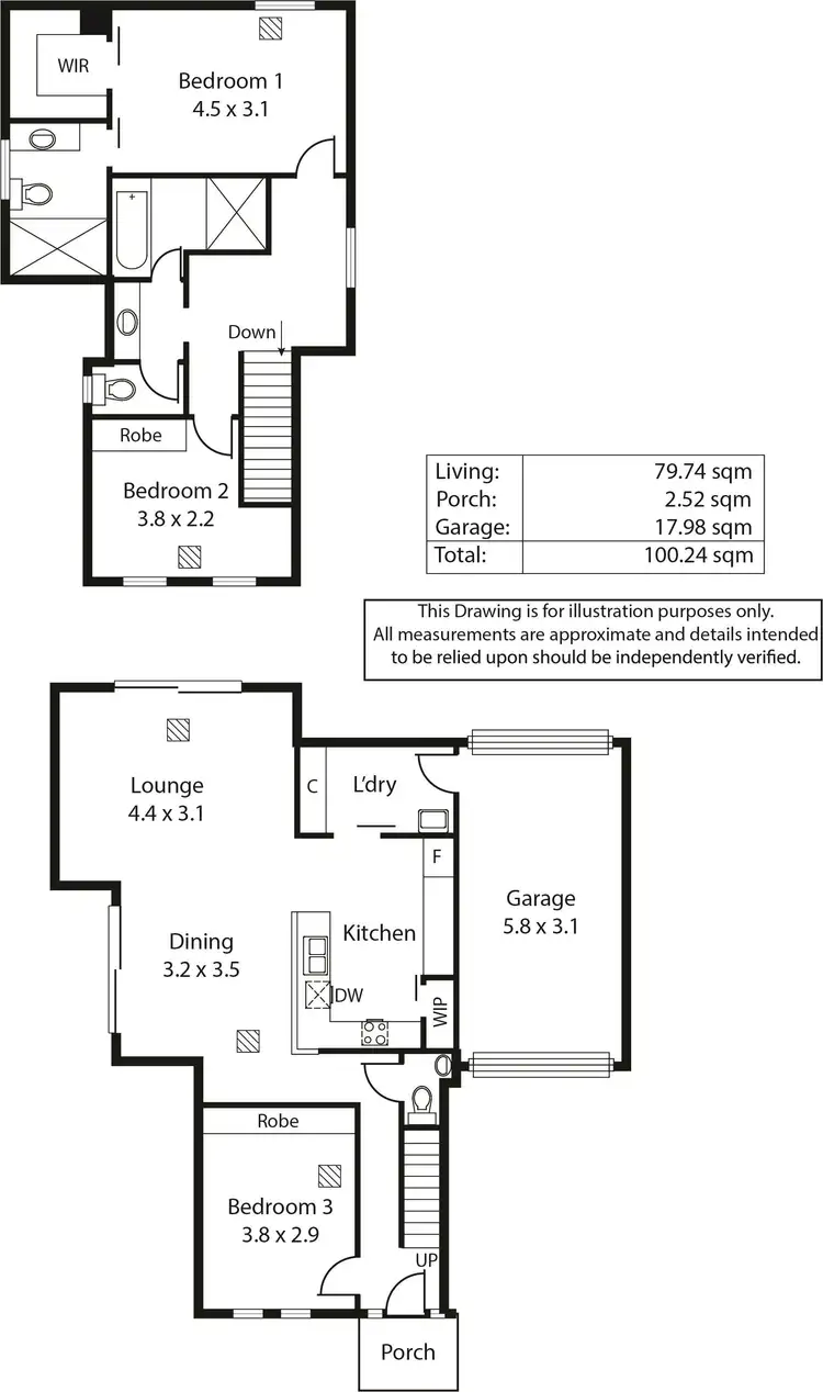 Floorplan of Homely townhouse listing, 5/8 Day Street, Sturt SA 5047