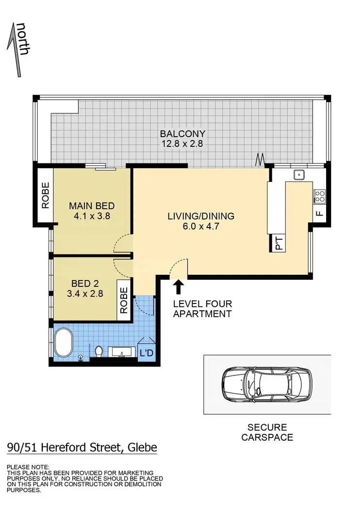 Floorplan of Homely apartment listing, 90/51 Hereford Street, Glebe NSW 2037