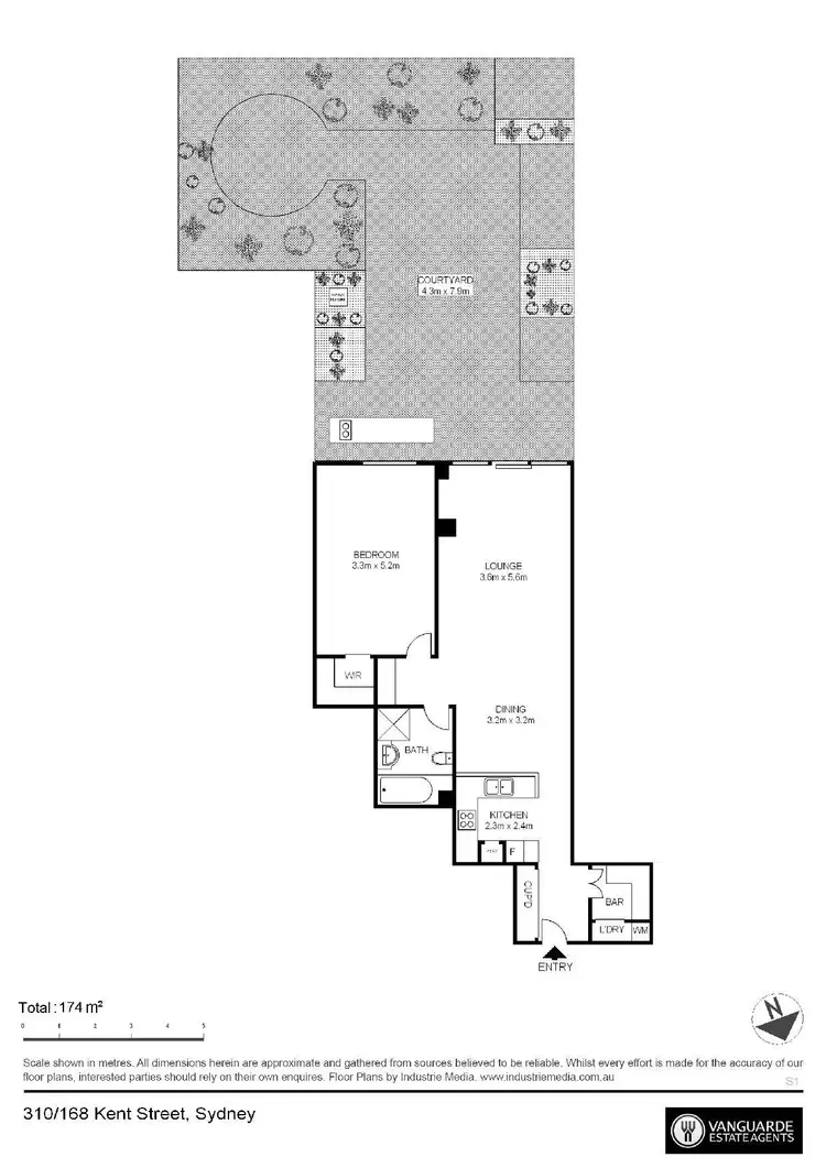 Floorplan of Homely apartment listing, 310/168 Kent Street, Sydney NSW 2000