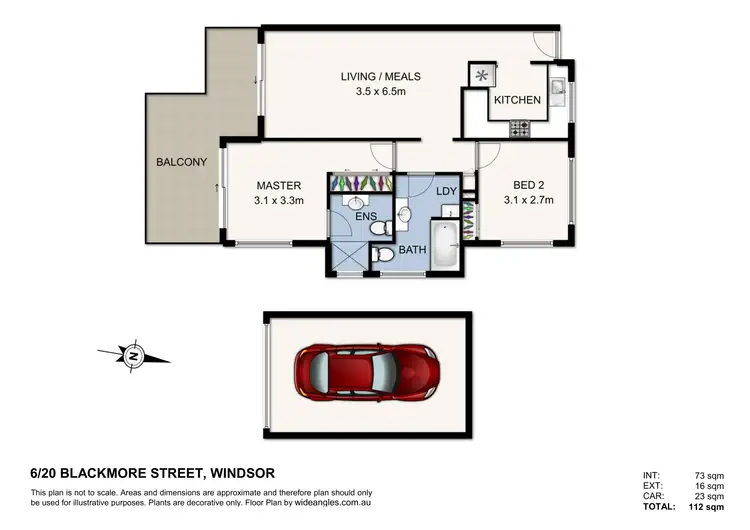 Floorplan of Homely unit listing, 6/20 Blackmore Street, Windsor QLD 4030