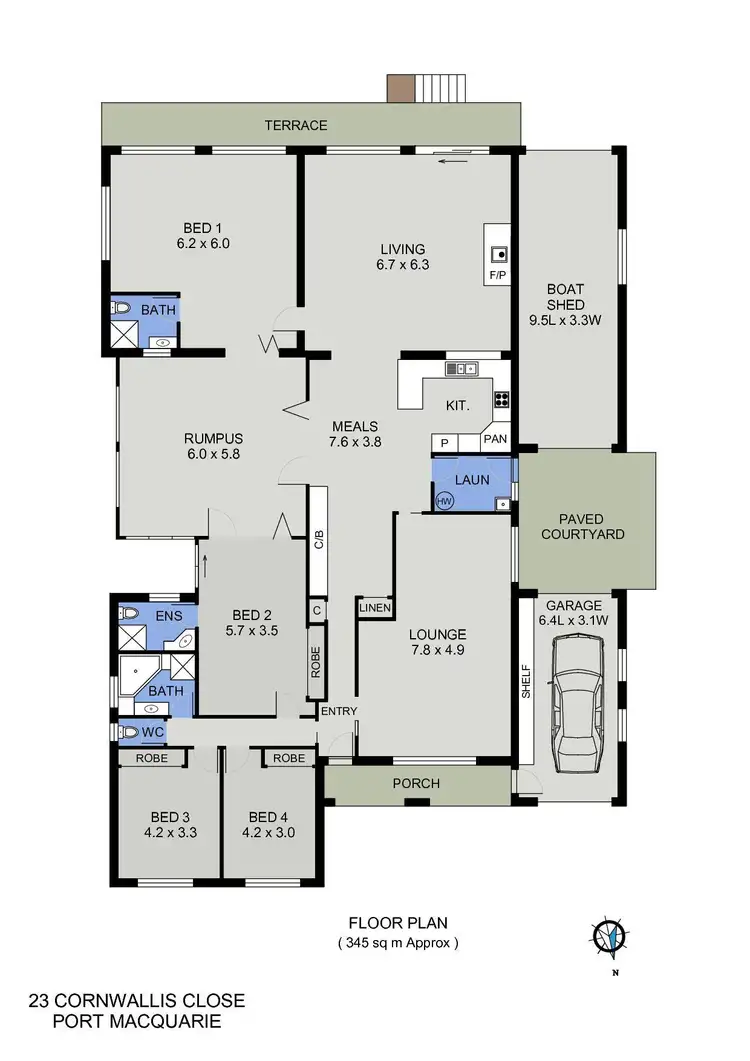 Floorplan of Homely house listing, 23 Cornwallis Close, Port Macquarie NSW 2444