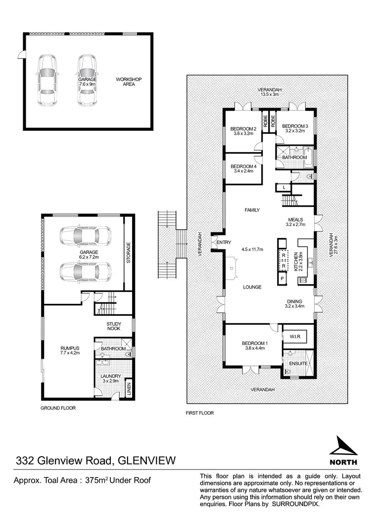 Floorplan of Homely house listing, 332 Glenview Road, Glenview QLD 4553