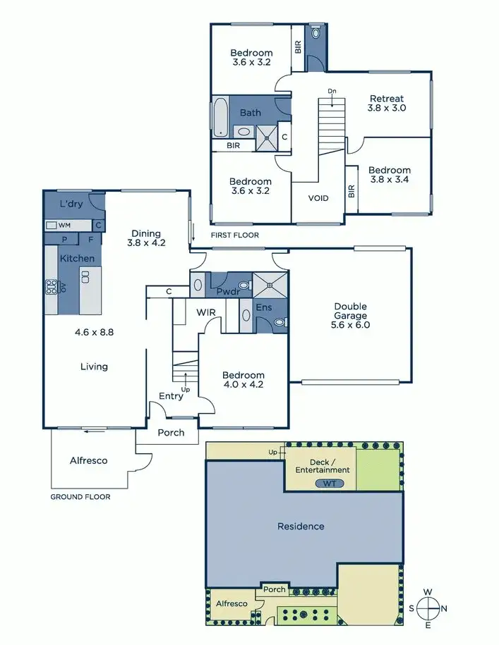 Floorplan of Homely townhouse listing, 3C Manuka Street, Bentleigh East VIC 3165