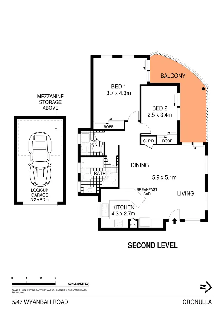 Floorplan of Homely apartment listing, 5/47 Wyanbah Road, Cronulla NSW 2230