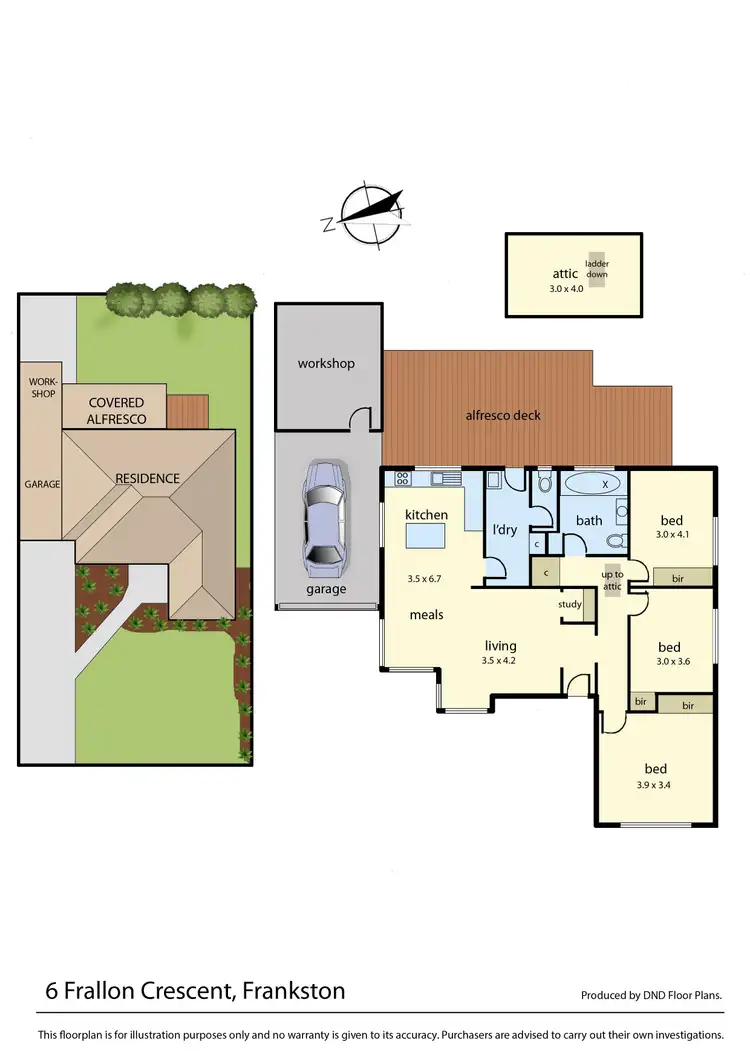 Floorplan of Homely house listing, 6 Frallon Crescent, Frankston VIC 3199