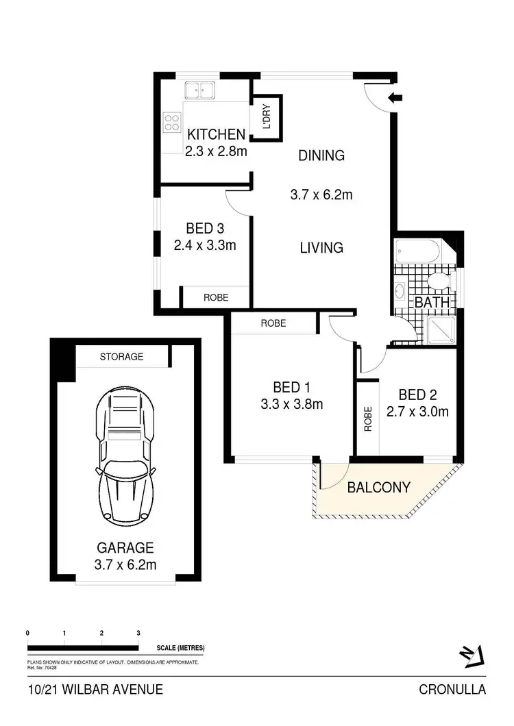 Floorplan of Homely unit listing, 10/21 Wilbar Avenue, Cronulla NSW 2230