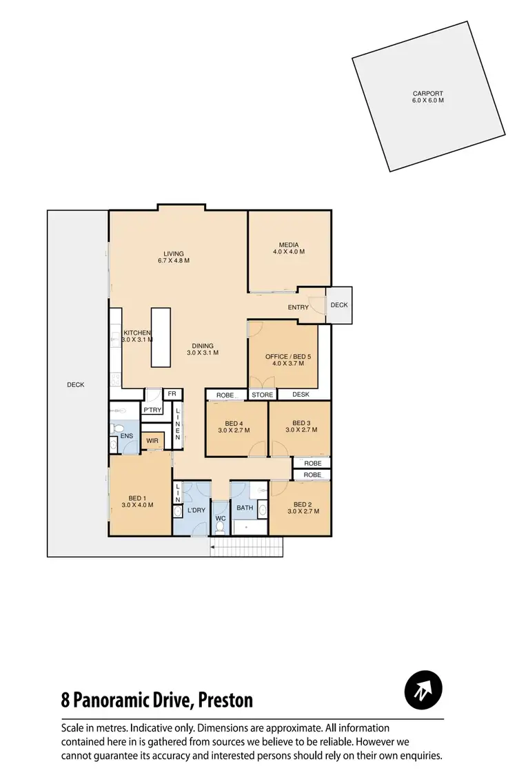 Floorplan of Homely house listing, 8 Panoramic Drive, Preston QLD 4352