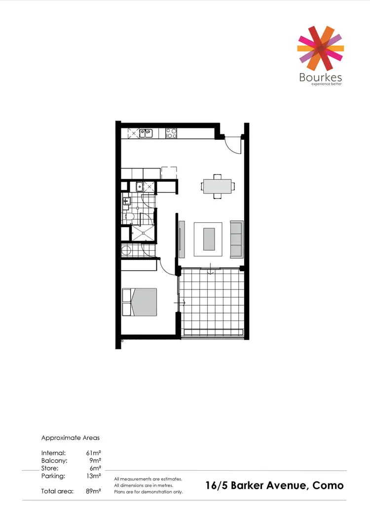 Floorplan of Homely apartment listing, 16/5 Barker Avenue, Como WA 6152
