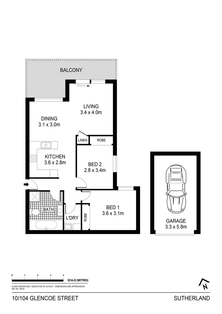 Floorplan of Homely apartment listing, 10/104-112 Glencoe Street, Sutherland NSW 2232