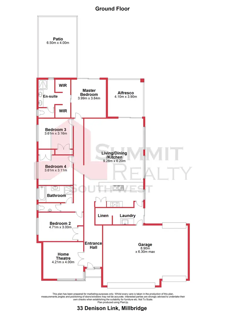 Floorplan of Homely house listing, 33 Denison Link, Millbridge WA 6232