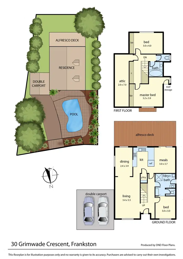 Floorplan of Homely house listing, 30 Grimwade Crescent, Frankston VIC 3199