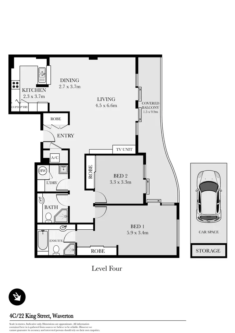 Floorplan of Homely apartment listing, 4C/22 King Street, Waverton NSW 2060