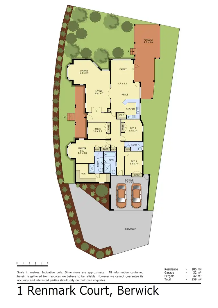 Floorplan of Homely house listing, 1 Renmark Court, Berwick VIC 3806