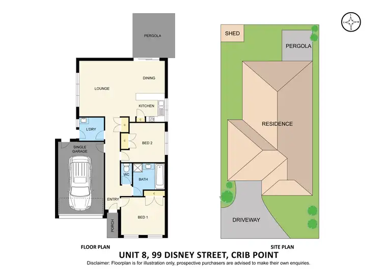 Floorplan of Homely unit listing, 8/99 Disney Street, Crib Point VIC 3919