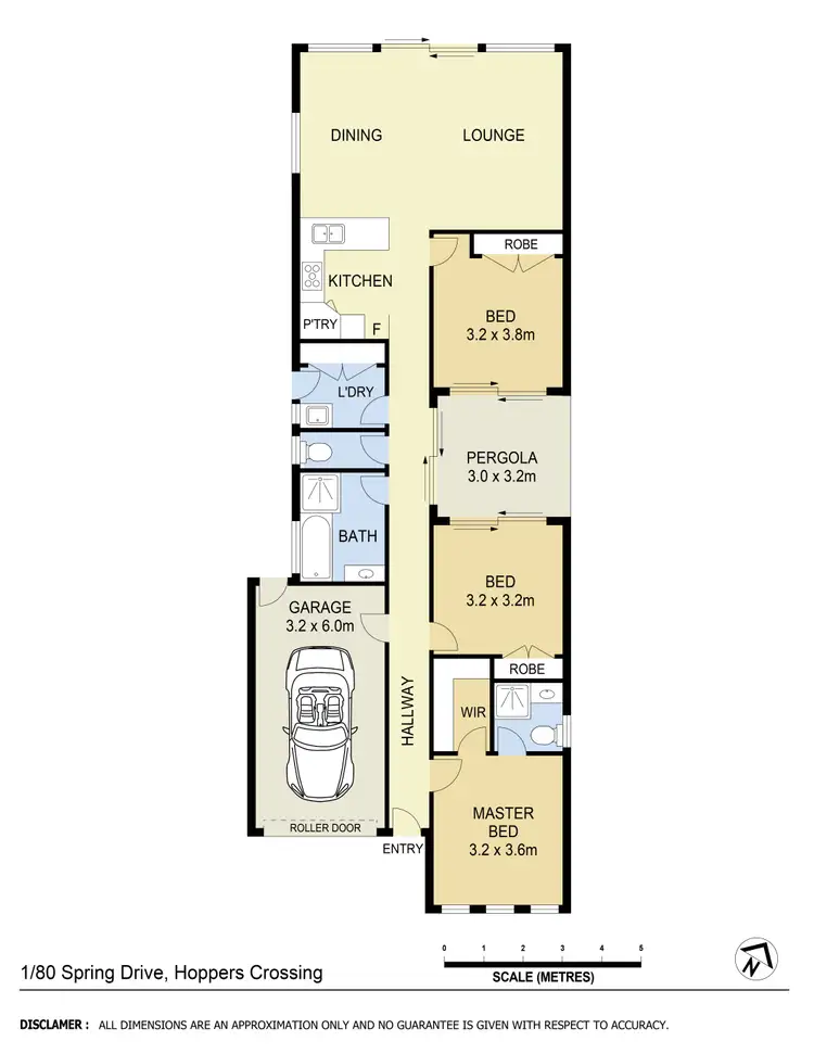Floorplan of Homely unit listing, 1/80 Spring Drive, Hoppers Crossing VIC 3029
