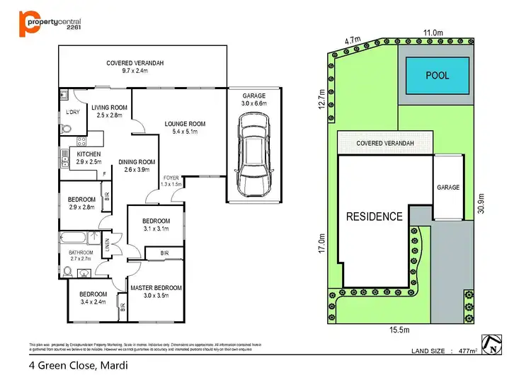 Floorplan of Homely house listing, 4 Green Close, Mardi NSW 2259