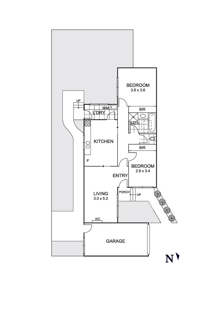 Floorplan of Homely unit listing, 2/33 Sylvan Grove, Pascoe Vale VIC 3044